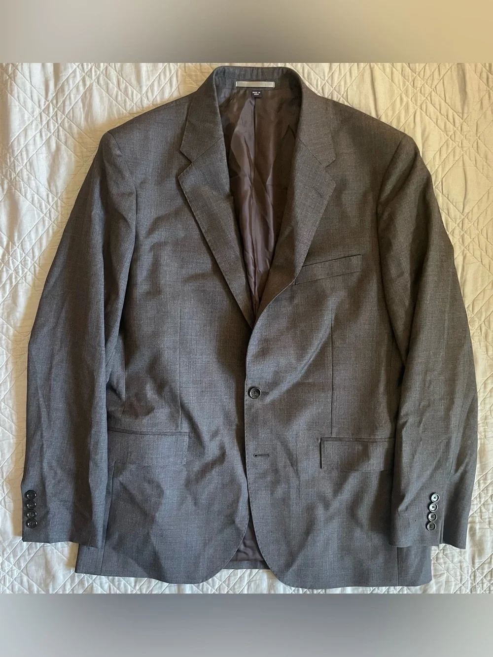 J. CREW Ludlow Slim-fit suit jacket in Italian wool Charcoal NWD 42 R $550 BZ634